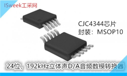 國產24位I2S輸入+192kHz立體聲DAC音頻數模轉換器CJC4344