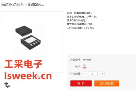 一款DC雙向馬達驅(qū)動電路的橋式驅(qū)動芯片 - SS6286L