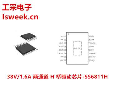 應用在舞臺燈光驅動中的38V/1.6A兩通道H橋驅動芯片-SS6811H
