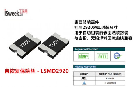 用于電路保護領域的低電阻貼片自恢復保險絲（PPTC）-LSMD2920